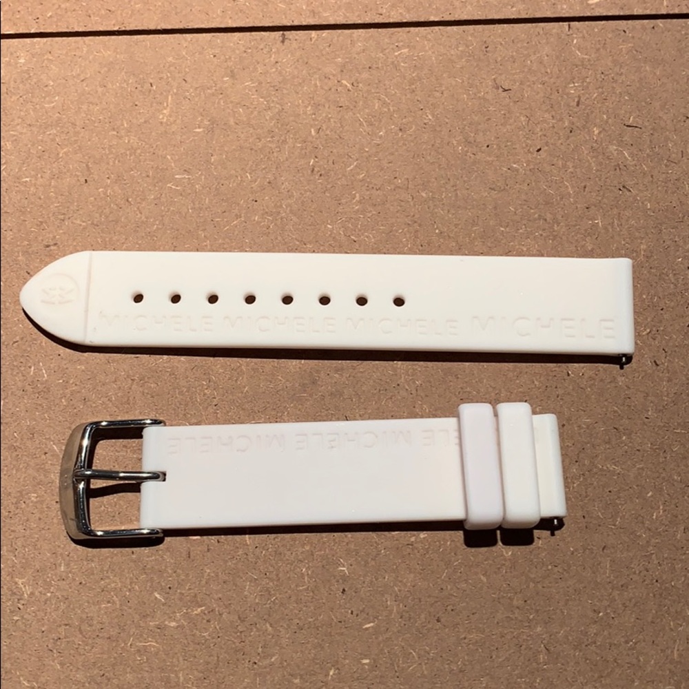 Michele Watch White Band Silicone